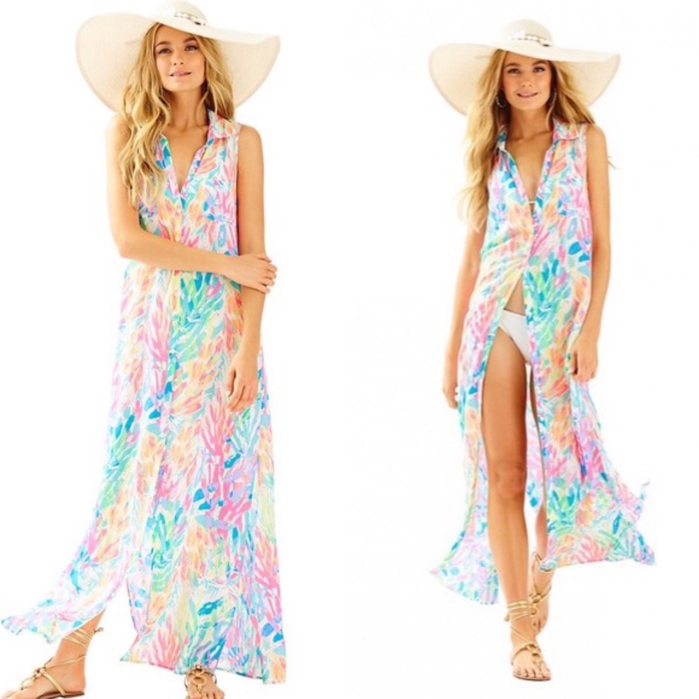 Lilly Pulitzer Ezra Maxi Beach Dress NWOT Medium